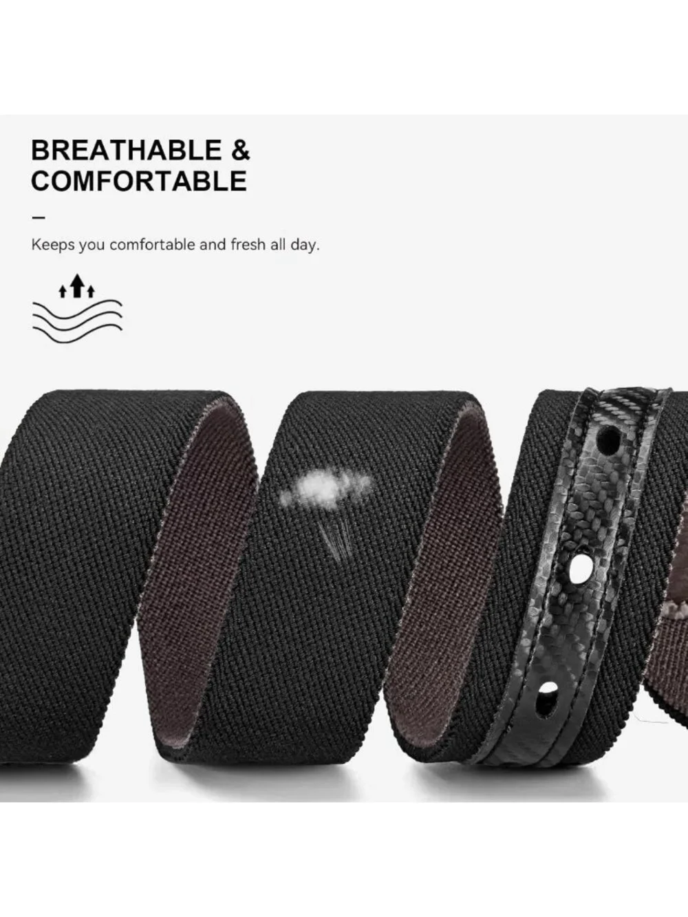 Reversible 2-in-1 Non-Metal Belt for Men - TSA Approved Black & Brown Fashion